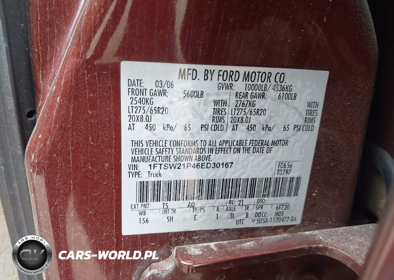 2006 Ford F-250 Lariat-Xl-Xlt VIN:1FTSW21P46ED30167 - 9