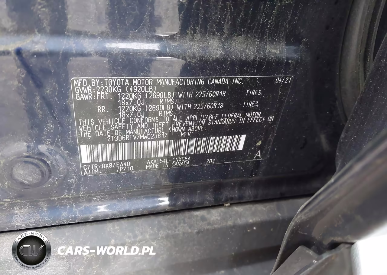 2021 Toyota Rav4 Hybrid Limited VIN:2T3D6RFV7MW023817 - 9