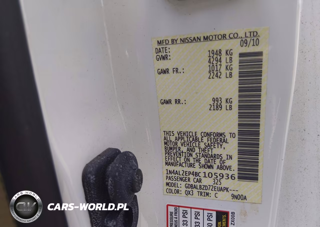 2011 Nissan Altima 2.5 S VIN:1N4AL2EP4BC105936 - 9