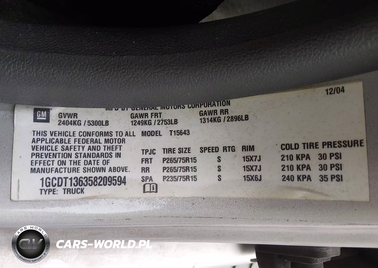 2005 Chevrolet Colorado Ls VIN:1GCDT136358209594 - 9
