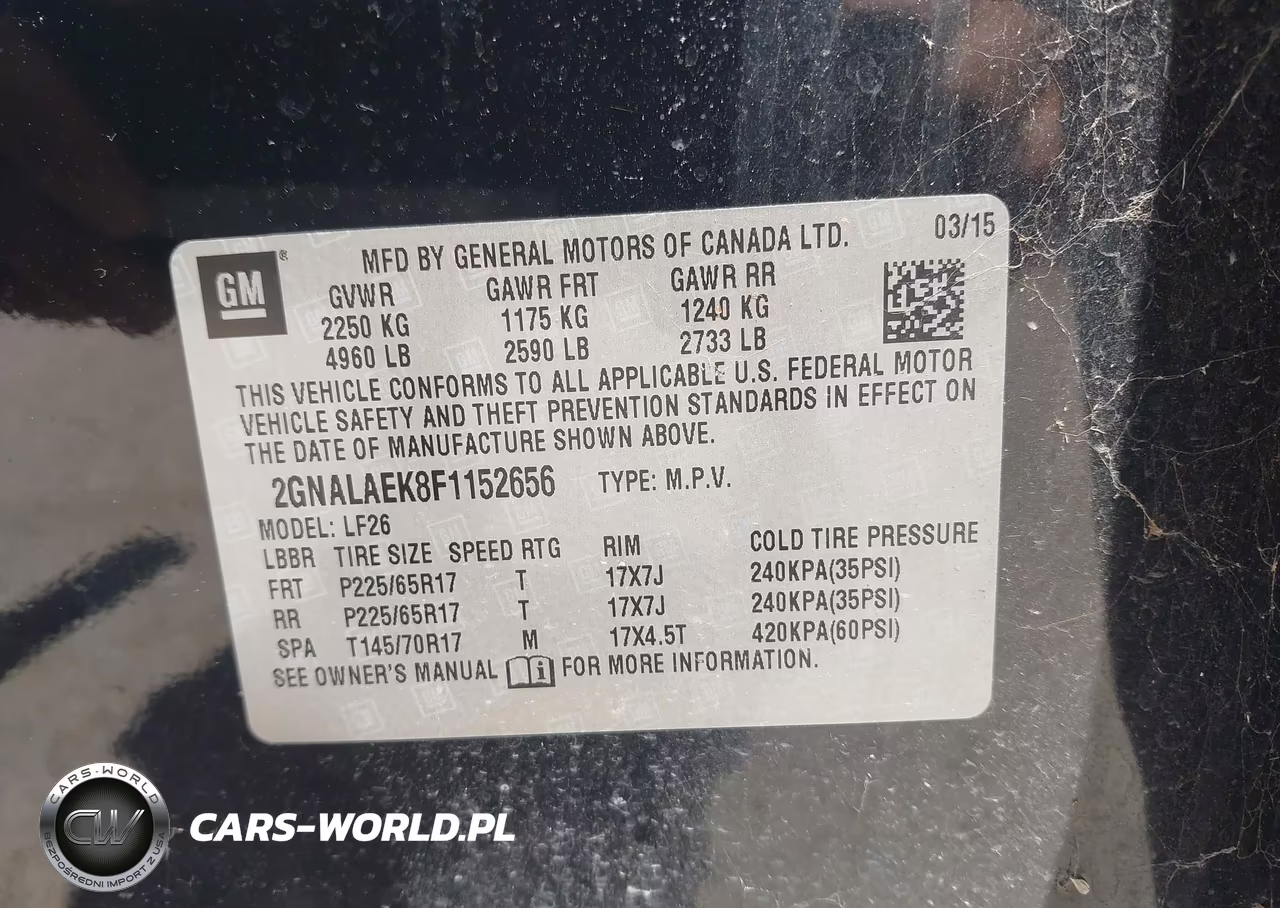 2015 Chevrolet Equinox Ls VIN:2GNALAEK8F1152656 - 9