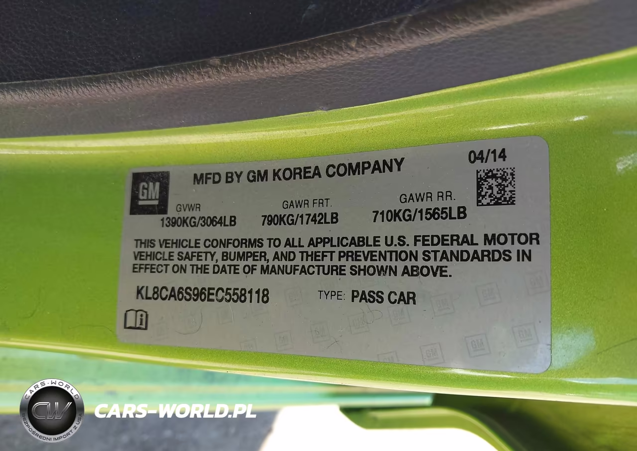 2014 Chevrolet Spark Ls Manual VIN:KL8CA6S96EC558118 - 9