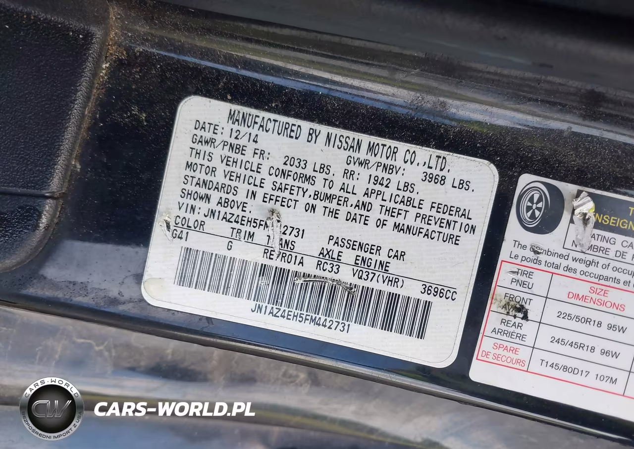2015 Nissan 370Z VIN:JN1AZ4EH5FM442731 - 9