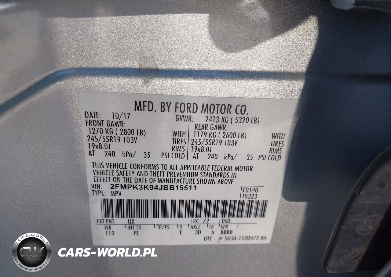 2018 Ford Edge Titanium VIN:2FMPK3K94JBB15511 - 9
