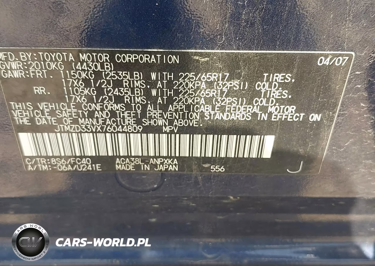 2007 Toyota Rav4 VIN:JTMZD33VX76044809 - 9