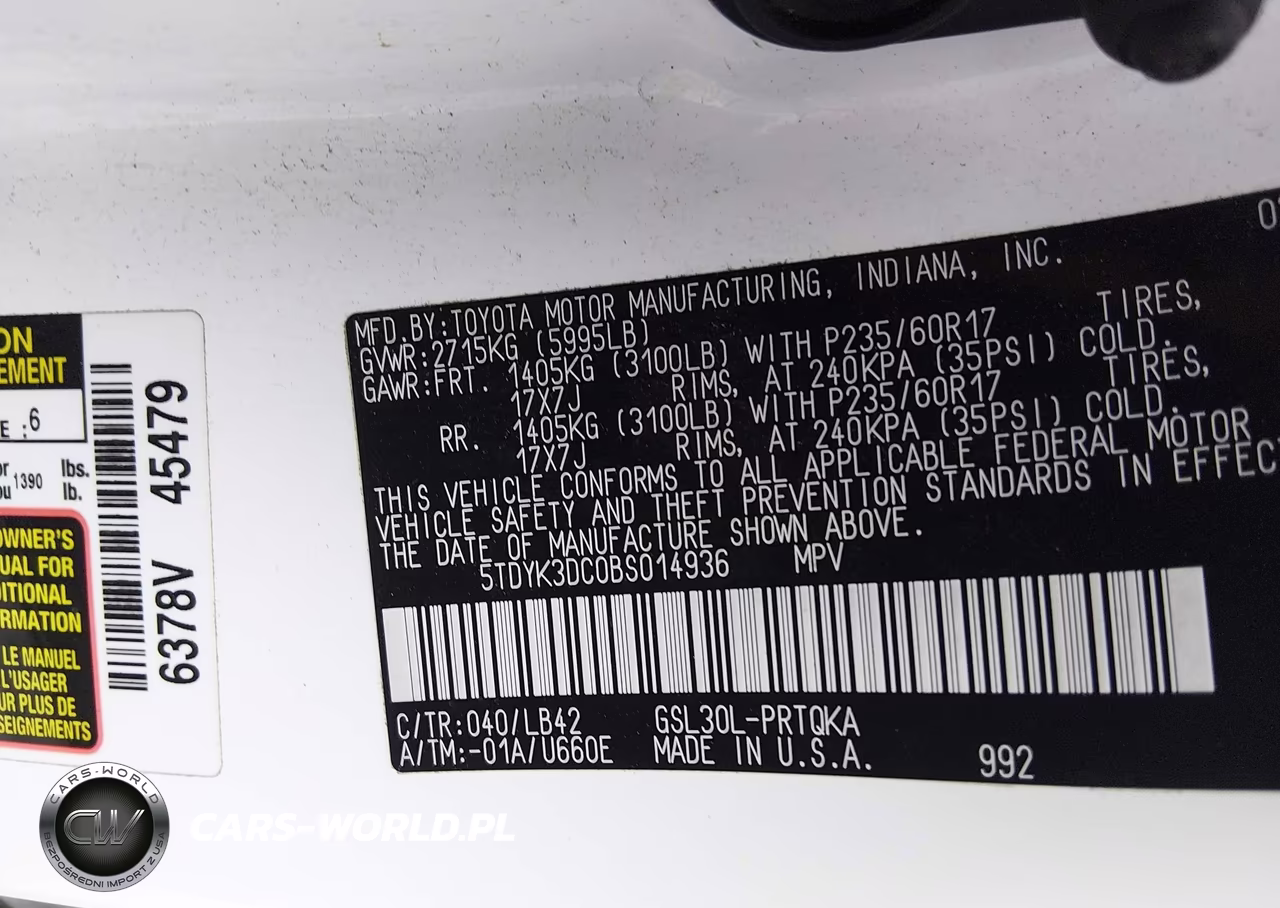 2011 Toyota Sienna Xle V6 VIN:5TDYK3DC0BS014936 - 9