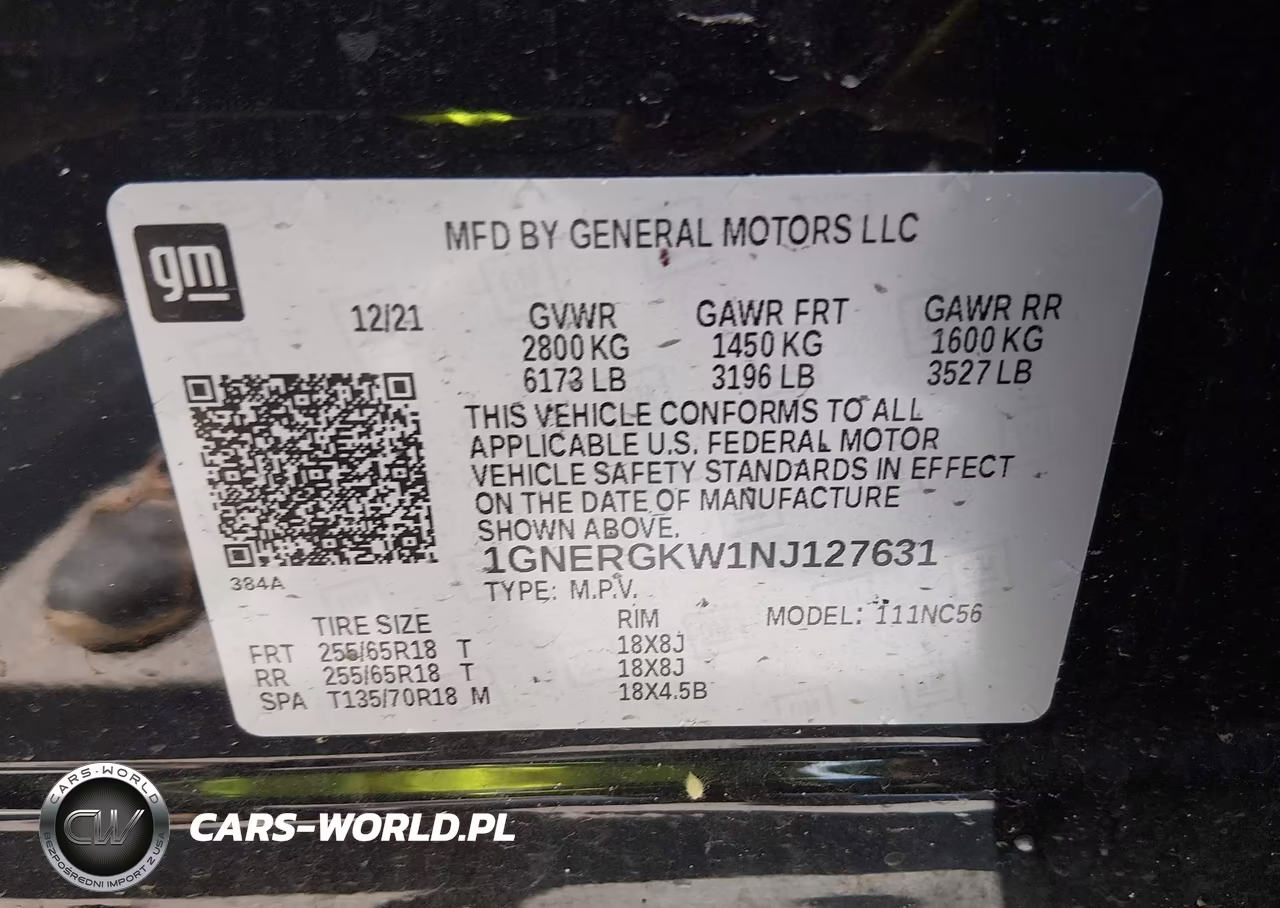 2022 Chevrolet Traverse Fwd Lt Cloth VIN:1GNERGKW1NJ127631 - 9