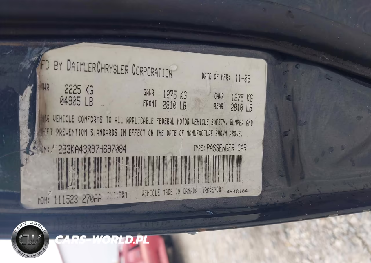 2007 Dodge Charger VIN:2B3KA43R97H697084 - 9