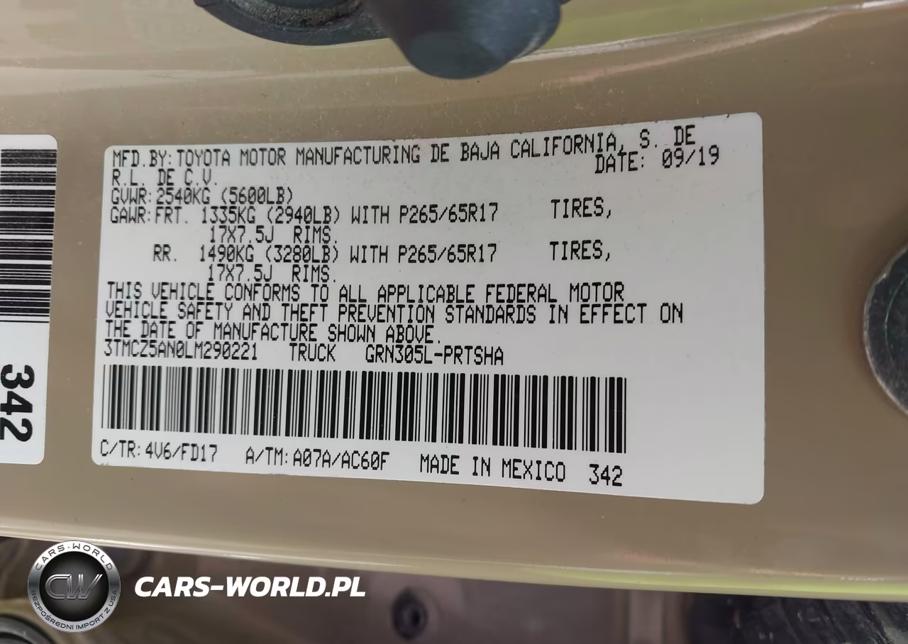 2020 Toyota Tacoma Trd Sport VIN:3TMCZ5AN0LM290221 - 9