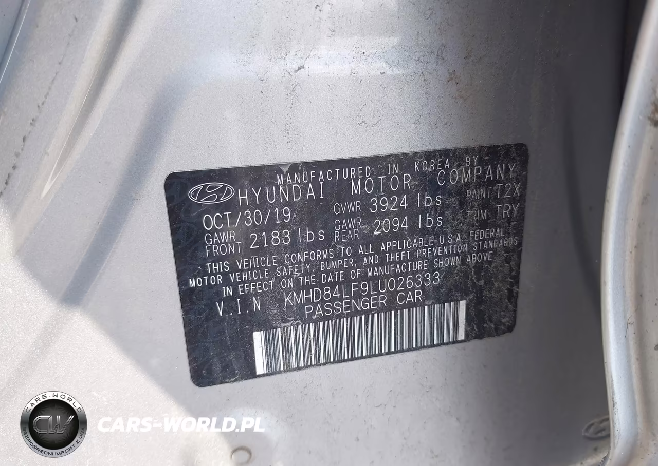 2020 Hyundai Elantra Sel VIN:KMHD84LF9LU026333 - 9