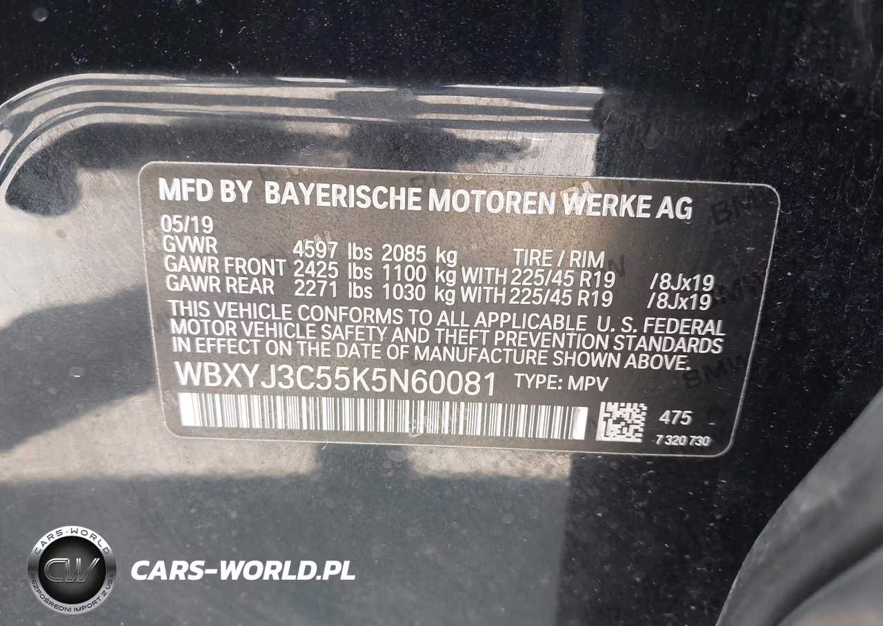 2019 BMW X2 Sdrive28I VIN:WBXYJ3C55K5N60081 - 9
