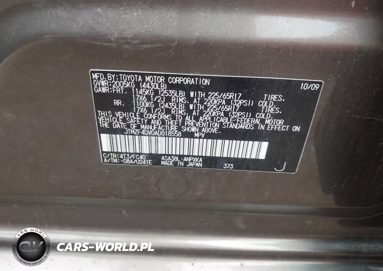2010 Toyota Rav4 VIN:JTMZF4DV0AD018558 - 9