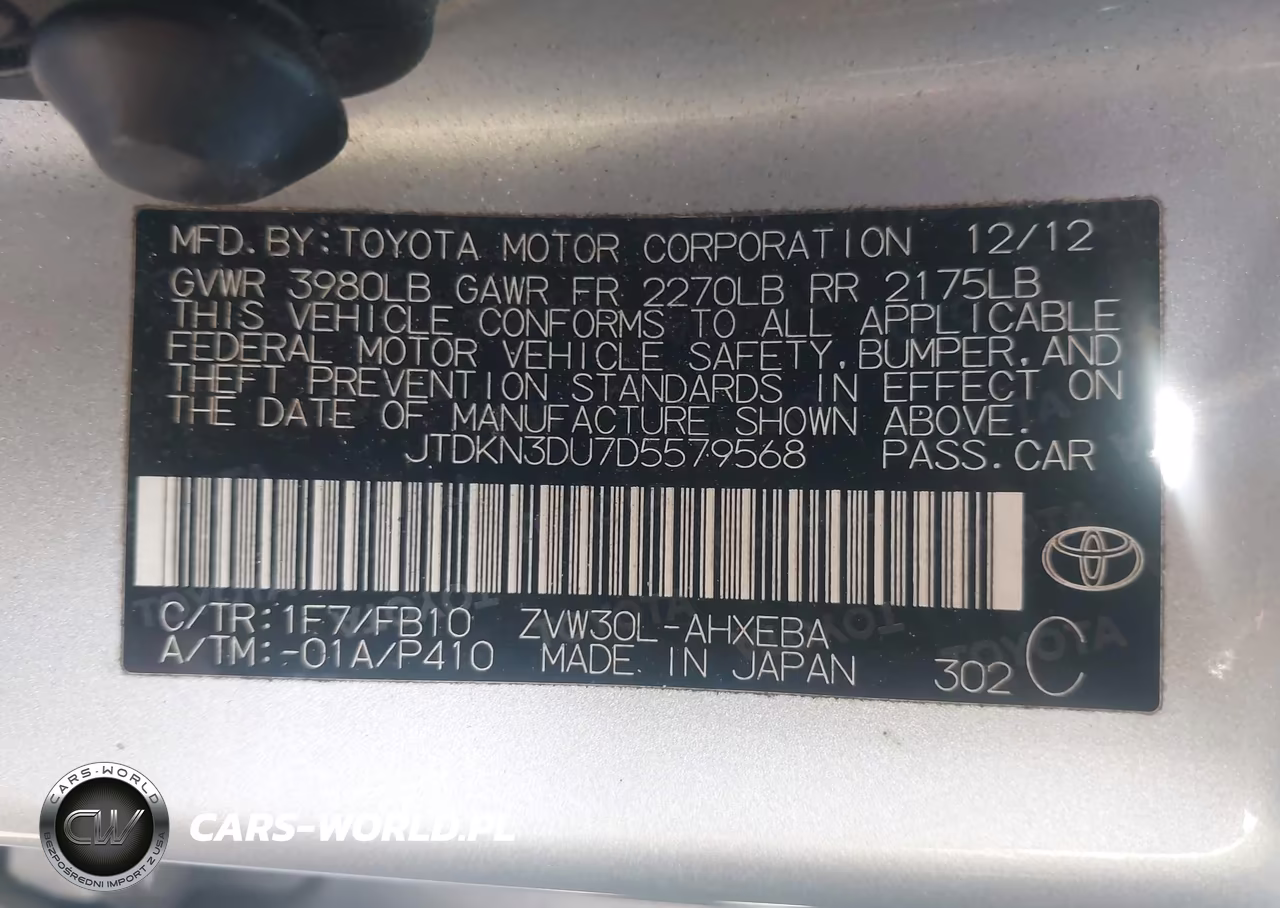 2013 Toyota Prius Three VIN:JTDKN3DU7D5579568 - 9
