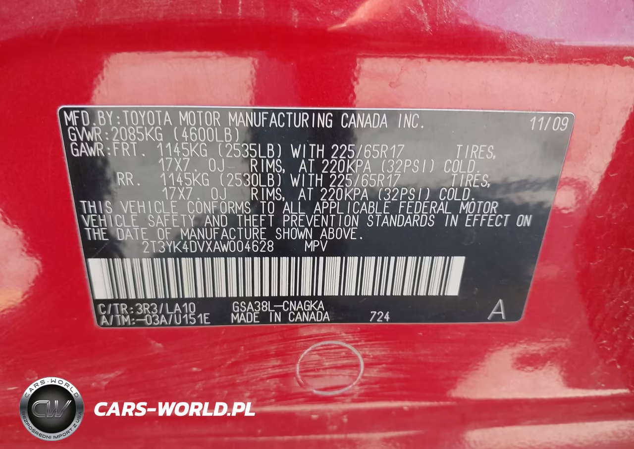 2010 Toyota Rav4 Limited V6 VIN:2T3YK4DVXAW004628 - 9