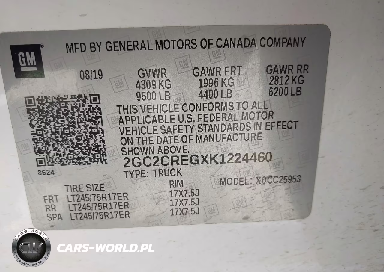 2019 Chevrolet Silverado 2500Hd Wt VIN:2GC2CREGXK1224460 - 9
