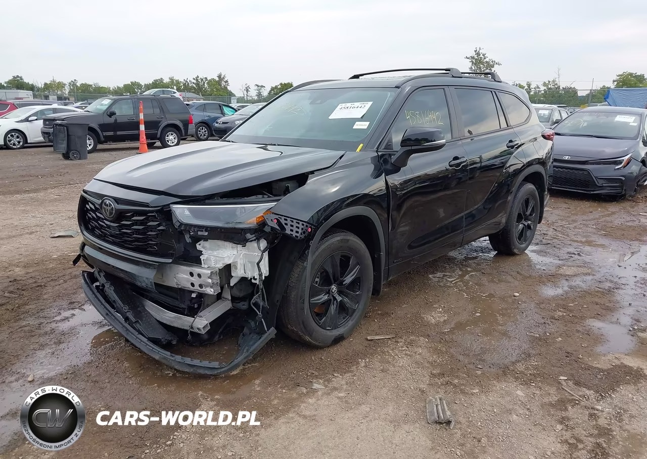 2025 Toyota Highlander Hybrid Xle Nightshade VIN:5TDKBRCH2SS677690 - 2