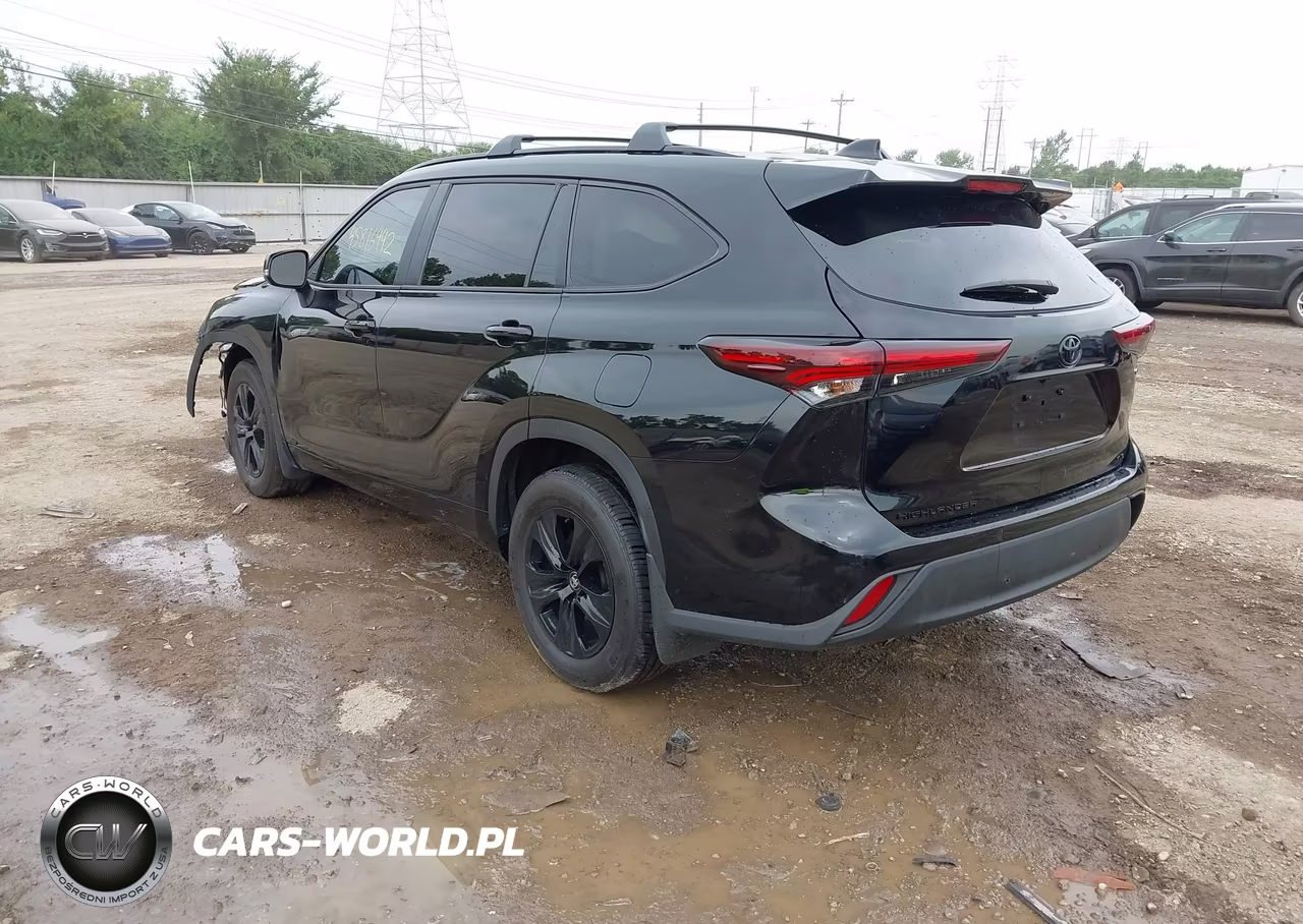 2025 Toyota Highlander Hybrid Xle Nightshade VIN:5TDKBRCH2SS677690 - 3