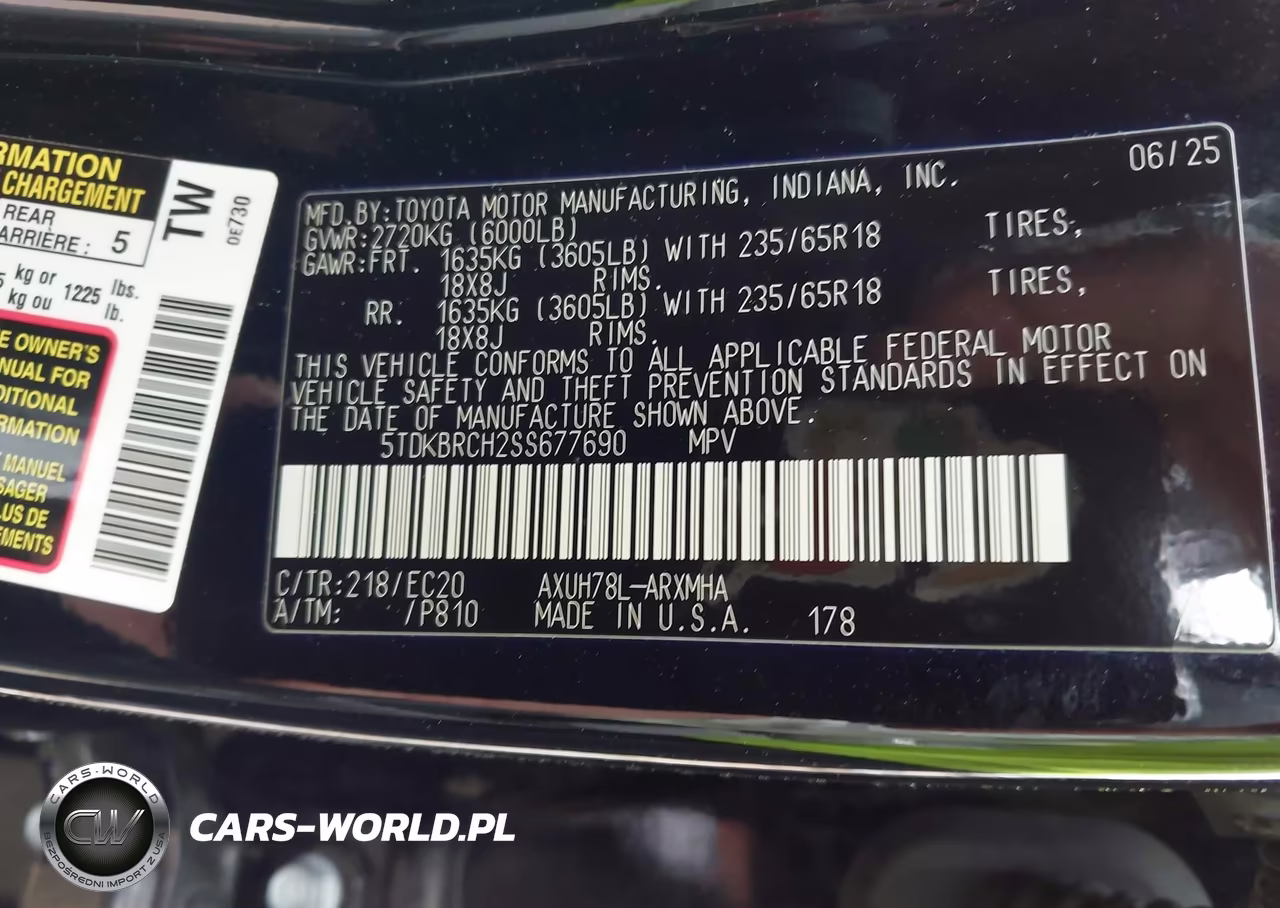 2025 Toyota Highlander Hybrid Xle Nightshade VIN:5TDKBRCH2SS677690 - 9