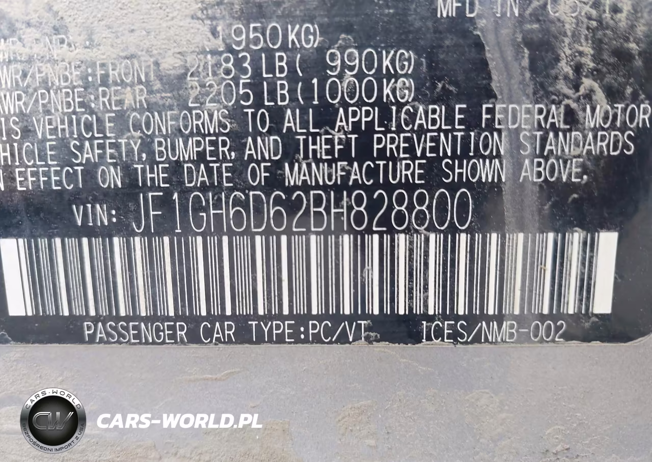 2011 Subaru Impreza Outback Sport VIN:JF1GH6D62BH828800 - 9