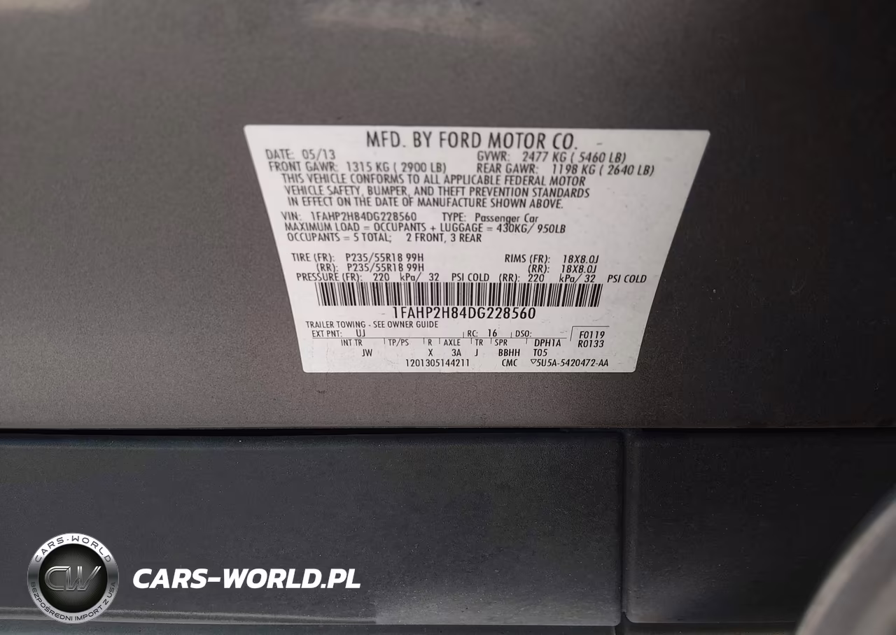 2013 Ford Taurus Sel VIN:1FAHP2H84DG228560 - 9