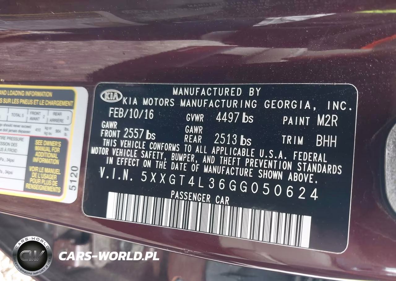 2016 Kia Optima Lx VIN:5XXGT4L36GG050624 - 9