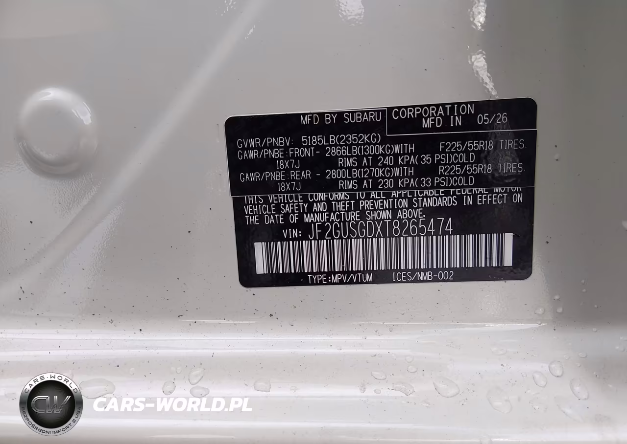 2026 Subaru Crosstrek Sport VIN:JF2GUSGDXT8265474 - 9