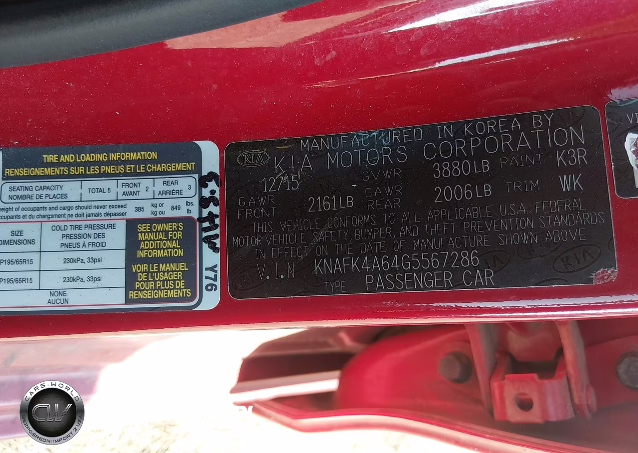 2016 Kia Forte Lx VIN:KNAFK4A64G5567286 - 9