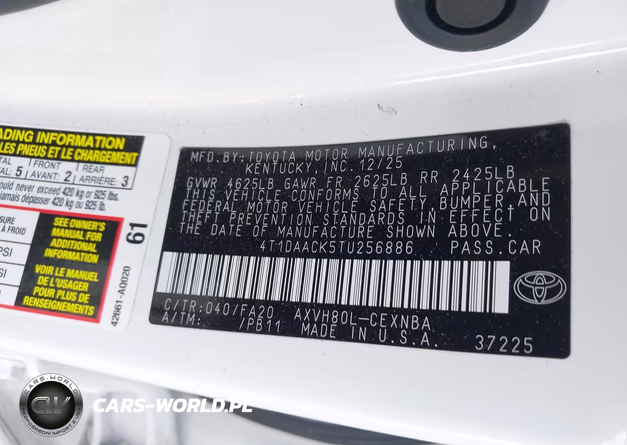 2026 Toyota Camry Le VIN:4T1DAACK5TU256886 - 9