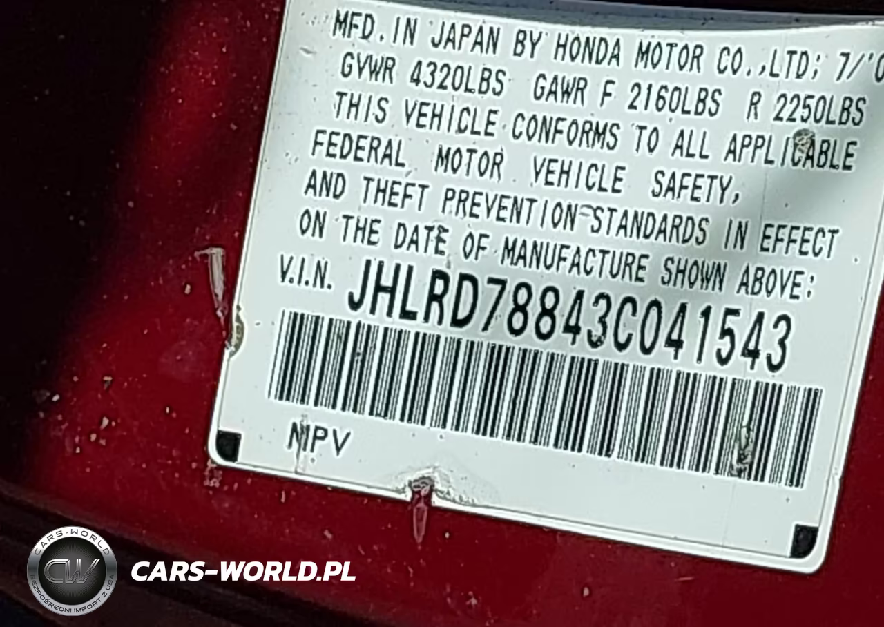 2003 Honda Cr-V Ex VIN:JHLRD78843C041543 - 9
