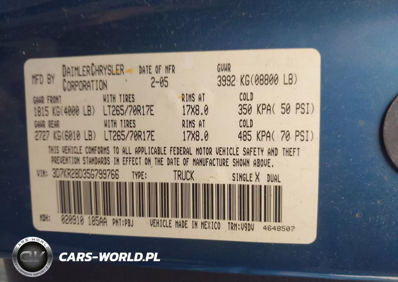 2005 Dodge Ram 2500 St-Slt VIN:3D7KR28D35G799766 - 9