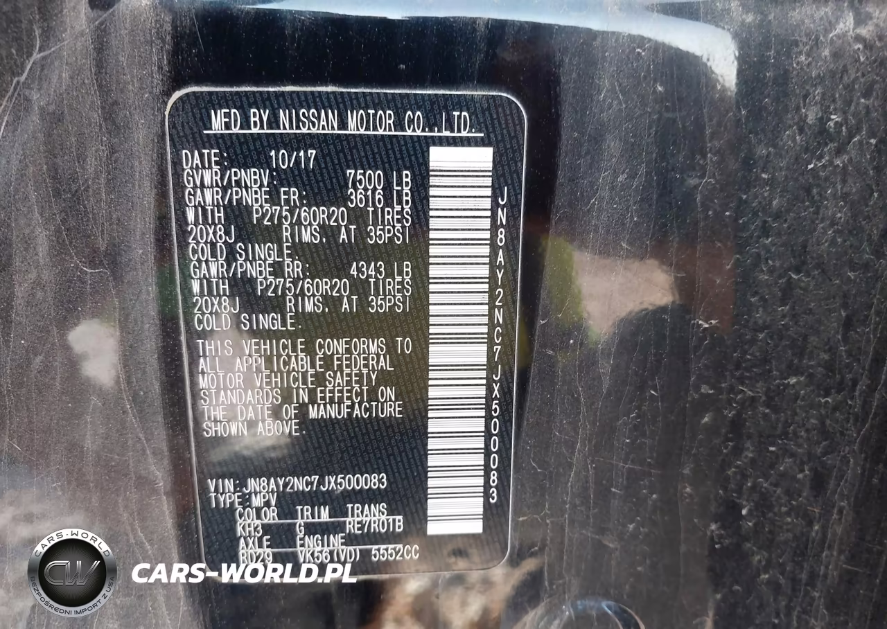 2018 Nissan Armada Sl VIN:JN8AY2NC7JX500083 - 9