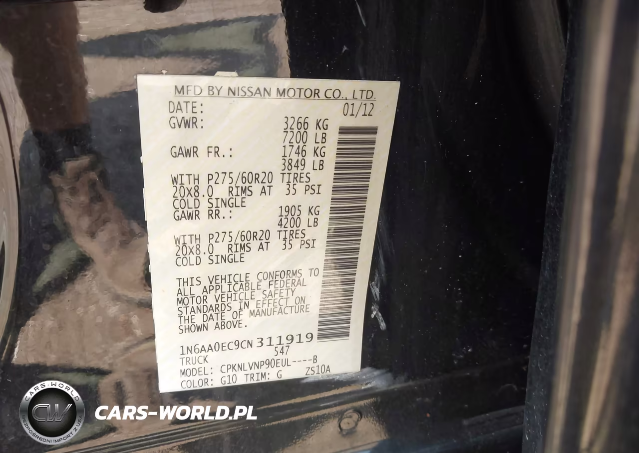 2012 Nissan Titan Sl VIN:1N6AA0EC9CN311919 - 9