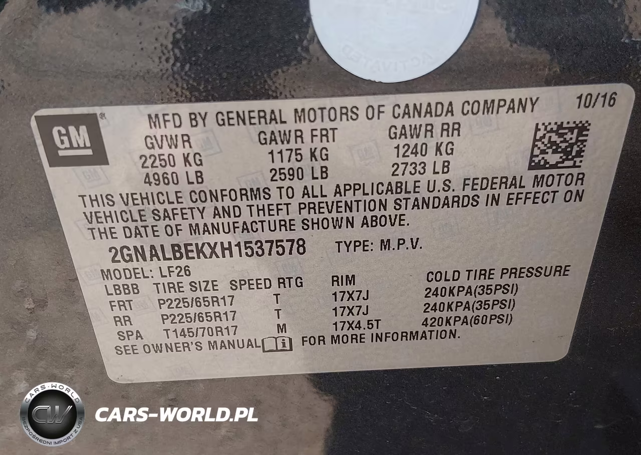 2017 Chevrolet Equinox Ls VIN:2GNALBEKXH1537578 - 9