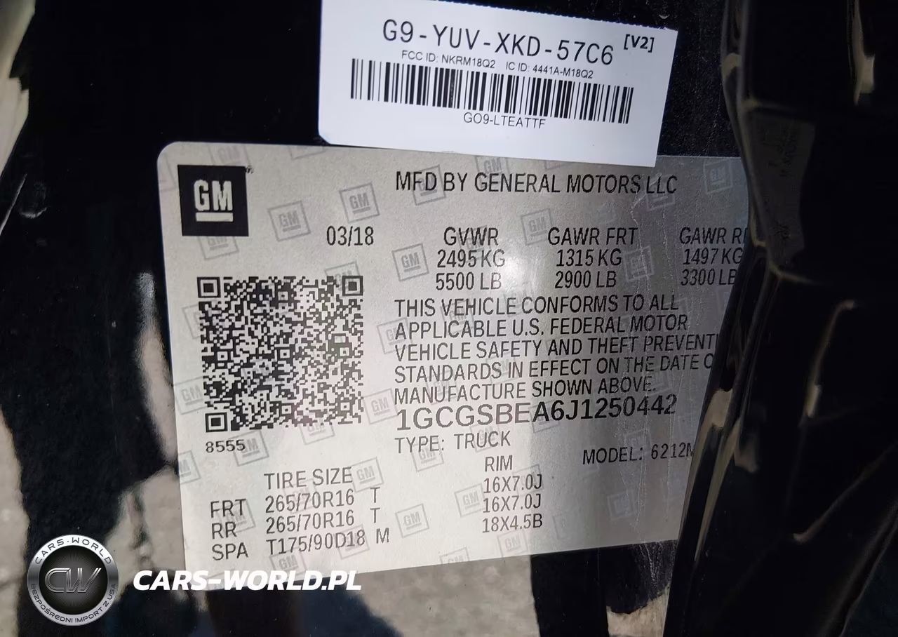 2018 Chevrolet Colorado Wt VIN:1GCGSBEA6J1250442 - 9