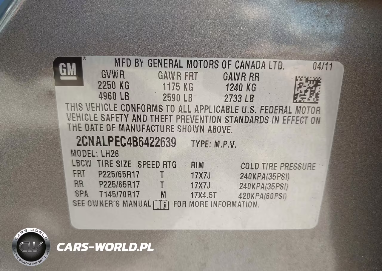 2011 Chevrolet Equinox Lt W-2Lt VIN:2CNALPEC4B6422639 - 9