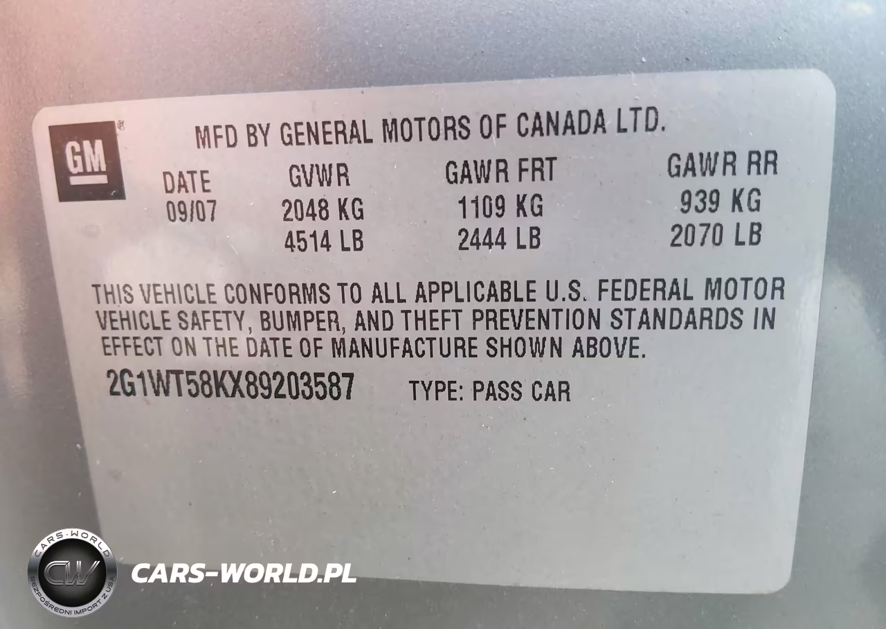 2008 Chevrolet Impala Lt VIN:2G1WT58KX89203587 - 9