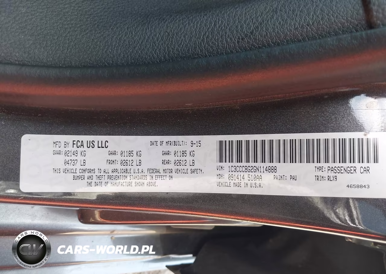 2016 Chrysler 200 S VIN:1C3CCCBG2GN114888 - 9