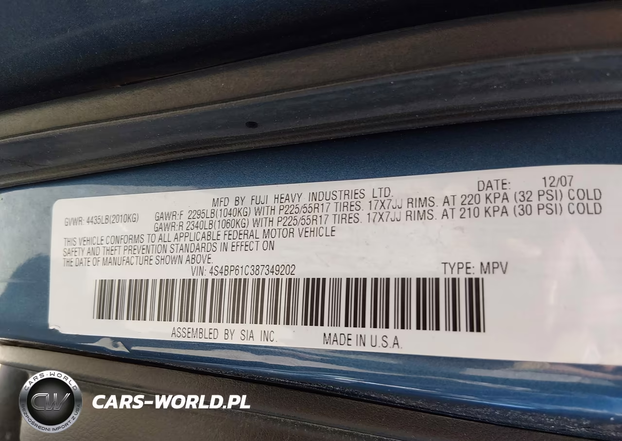 2008 Subaru Outback 2.5I-2.5I L.l. Bean Edition VIN:4S4BP61C387349202 - 9