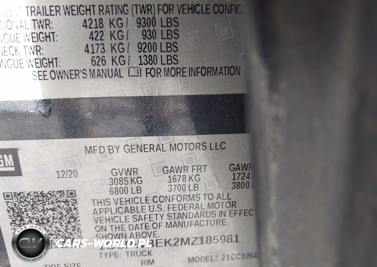 2021 Chevrolet Silverado 1500 2Wd Short Bed Custom VIN:1GCPWBEK2MZ185981 - 9