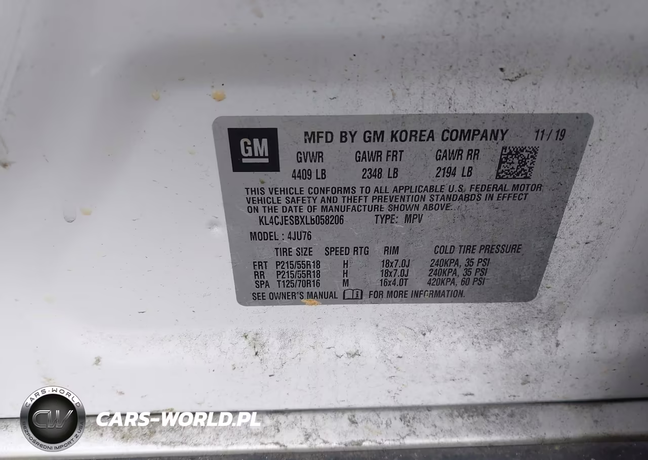 2020 Buick Encore Awd Preferred VIN:KL4CJESBXLB058206 - 9