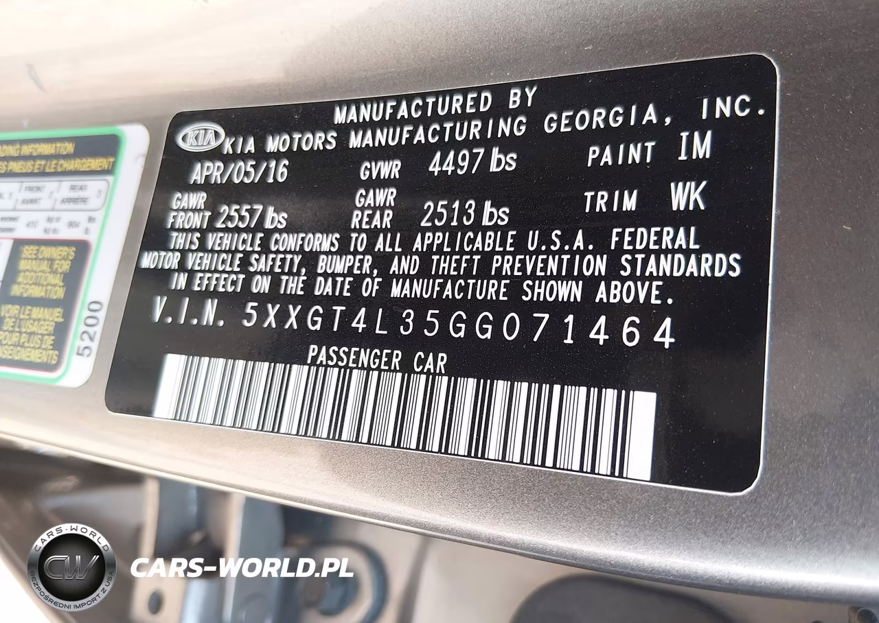 2016 Kia Optima Lx VIN:5XXGT4L35GG071464 - 9