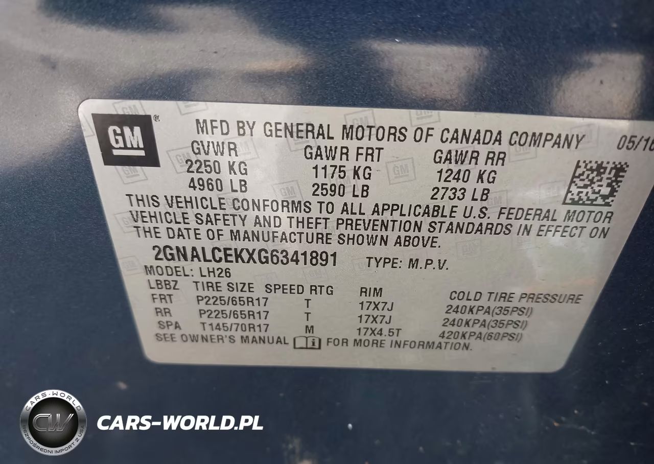 2016 Chevrolet Equinox Lt VIN:2GNALCEKXG6341891 - 9