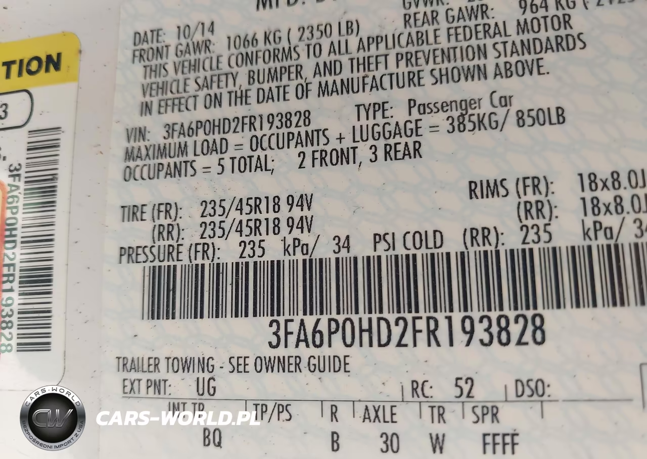 2015 Ford Fusion Se VIN:3FA6P0HD2FR193828 - 9