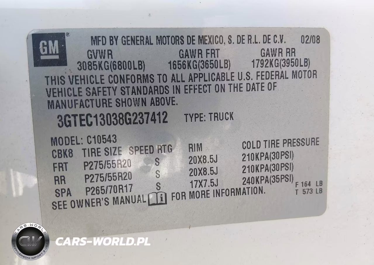 2008 GMC Sierra 1500 Sle1 VIN:3GTEC13038G237412 - 9