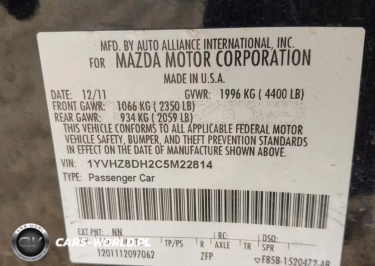 2012 Mazda Mazda6 I Touring VIN:1YVHZ8DH2C5M22814 - 9