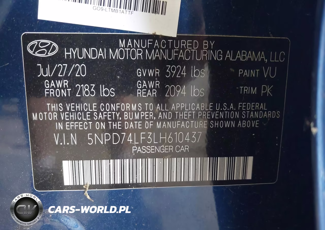 2020 Hyundai Elantra Se VIN:5NPD74LF3LH610437 - 9