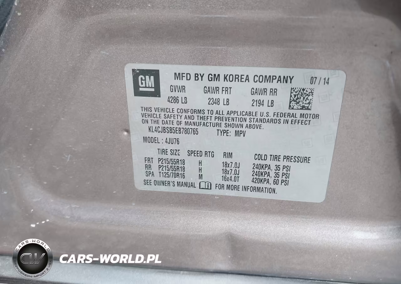 2014 Buick Encore Convenience VIN:KL4CJBSB5EB780765 - 9