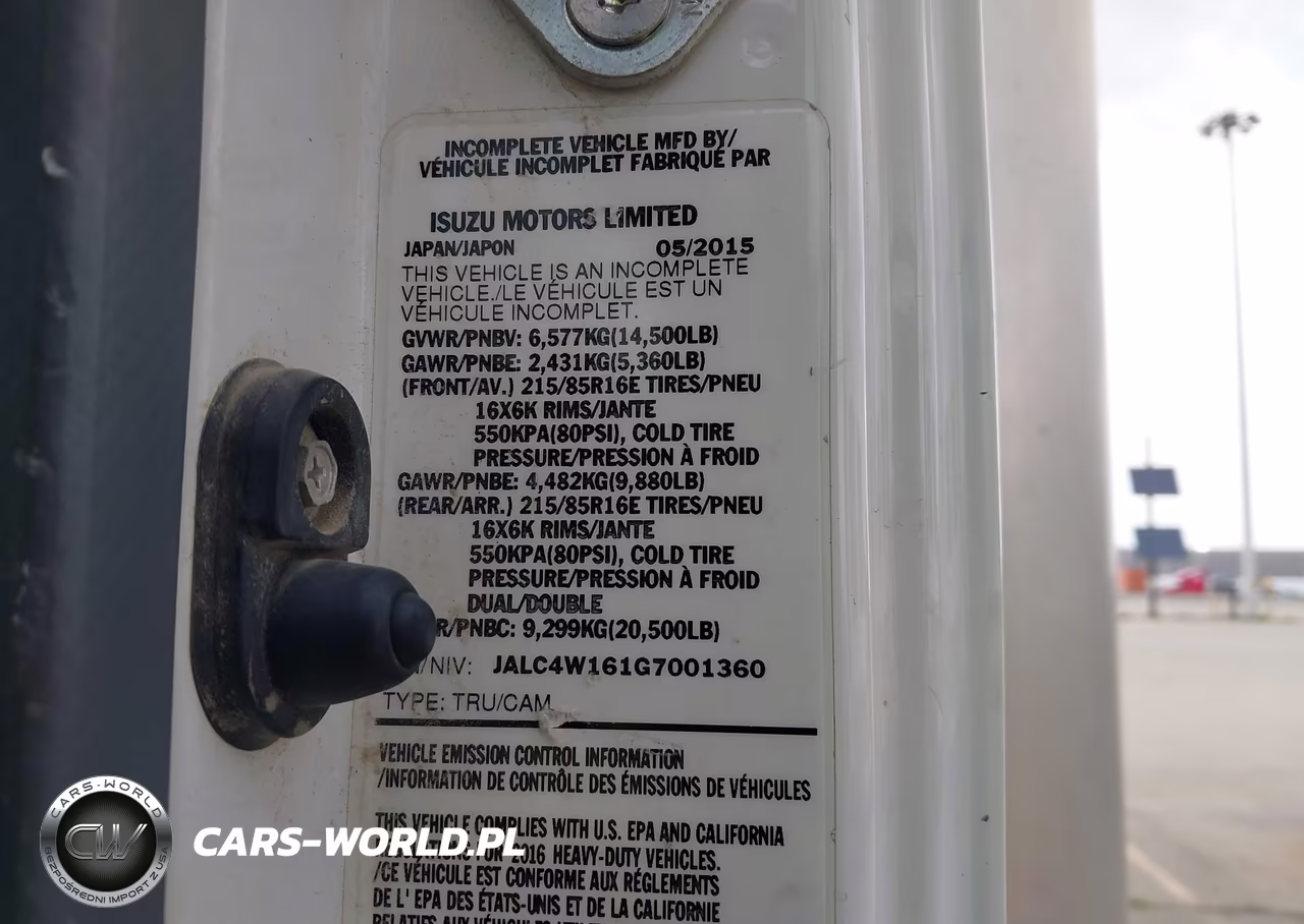 2016 Isuzu Npr Dsl Reg At VIN:JALC4W161G7001360 - 8