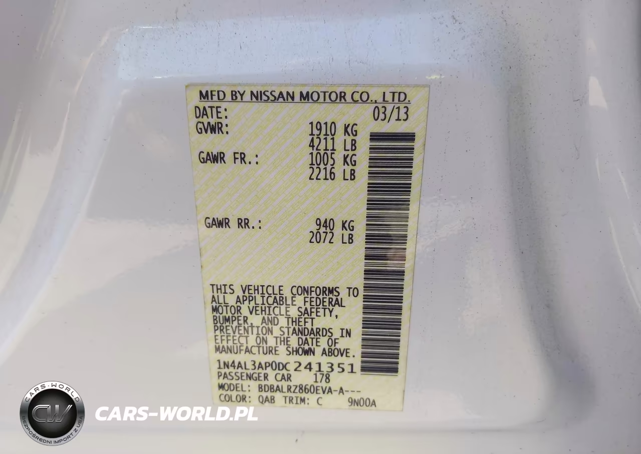 2013 Nissan Altima 2.5 S VIN:1N4AL3AP0DC241351 - 9
