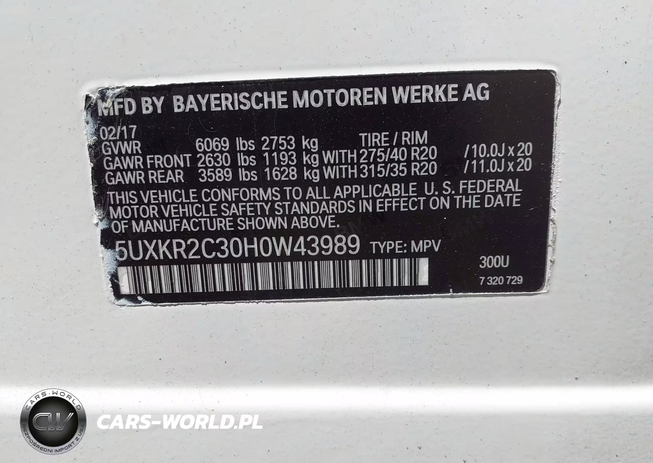 2017 BMW X5 Sdrive35I VIN:5UXKR2C30H0W43989 - 9